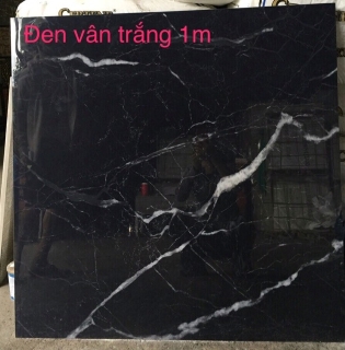 Đá Bóng Kính 100x100 Trung Quốc Đen Vâng Trắng