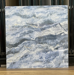 Gạch lát nền bóng kiếng 8080 mã 88203 màu xanh vân đá