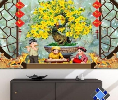 Trang trí gạch tranh cao cấp miền Tây theo phong thủy gia chủ